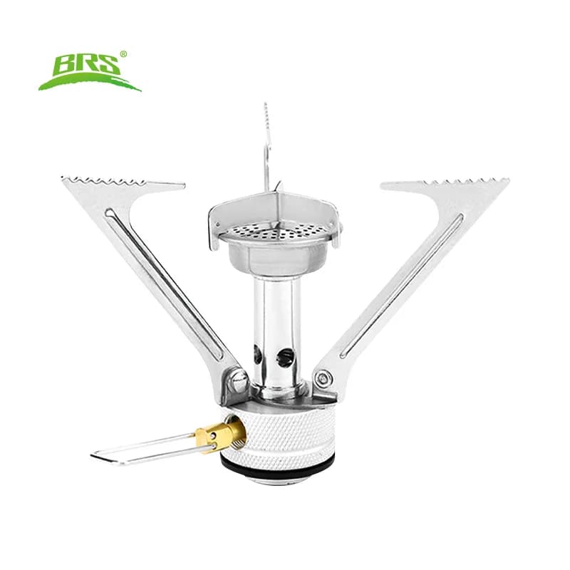 BRS-1 Outdoor Camping Gas Stove Portable Mini Camp Cooking Burner Foldable High Power Gas Cooker with Piezo for Hiking Picnic