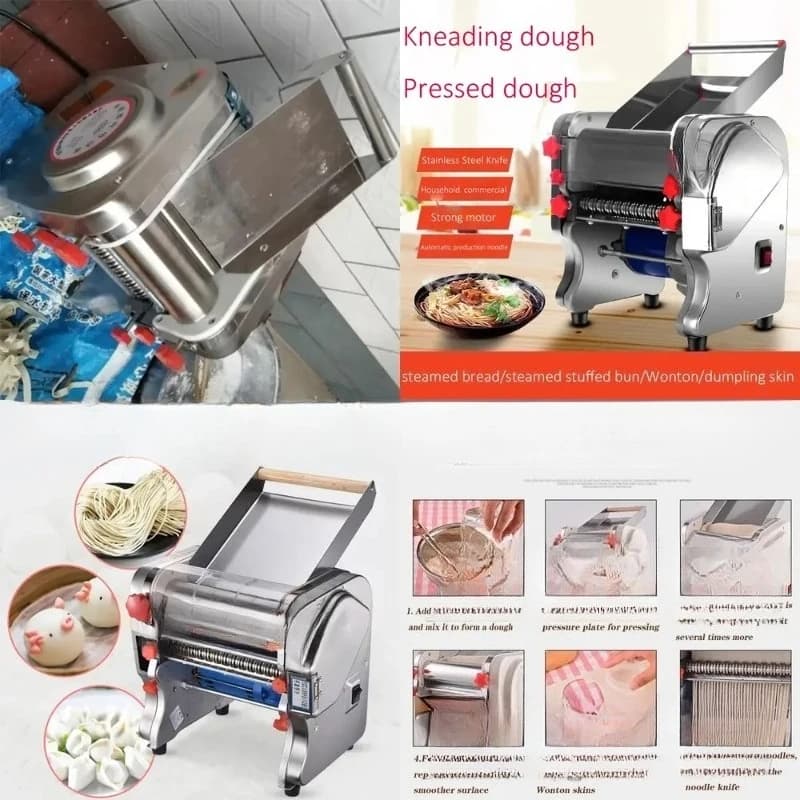 Electric Noodle Pressing Machine Stainless Steel Pasta Maker Multifunctional Noodle Rolling Machine