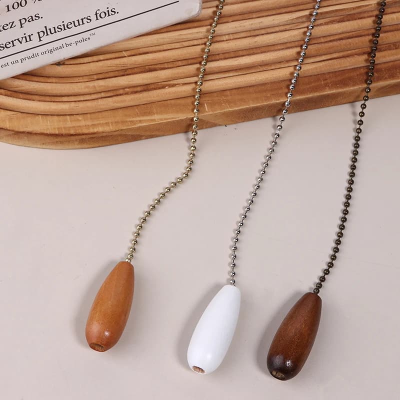 CeiLinG Fan Chain PuLLs Wooden Chain PuLL Extension Cord Chain PuLL Easy InstaLL Removal for CeiLinG Lamp Fan LiGht