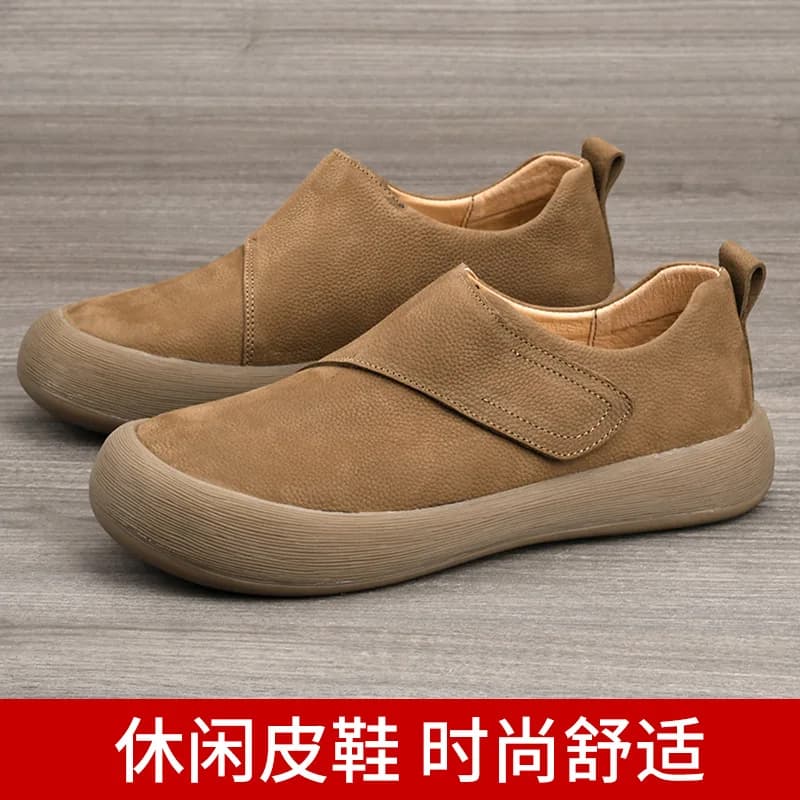 Mocassini Casual da Uomo Nuovi 2026 con Chiusura a Strappo, Suola Spessa Antiscivolo, Scarpe da Passeggio per Esterni, Calzature Quotidiane alla Moda per Uomo