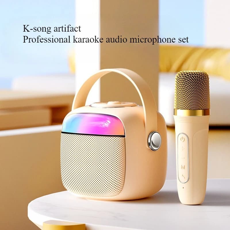Microfono portatile per uso domestico Audio Macchina all-in-one Canto Karaoke Scatola audio portatile Bluetooth senza fili Piccolo regalo