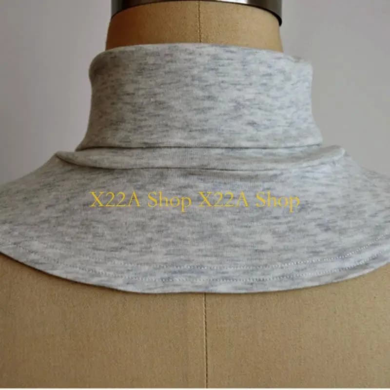 Donne uniche uomini semplici a colori solidi Dickey falsa falsa tortleneck staccabile in cotone top cover a ciclo maglione