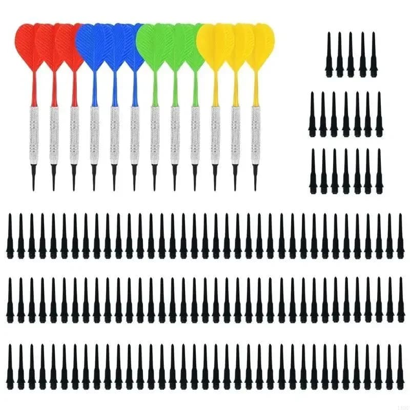 Dardi sicuri 12 tiri da 14 g Darts Set piatti in plastica morbida botti plastica ferro nickel nickel pilotato con