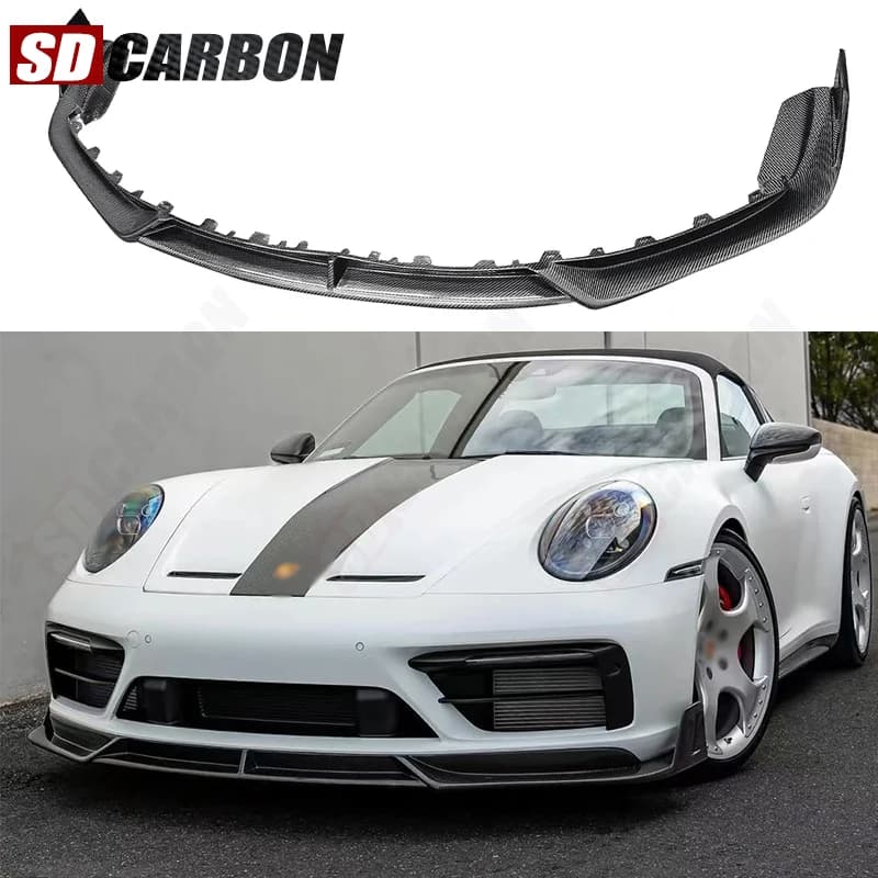 Kit Carrozzeria per Porsche 911 992 2019-2023, Splitter Paraurti Anteriore, Spoiler Inferiore, Diffusore, Parti di Aggiornamento