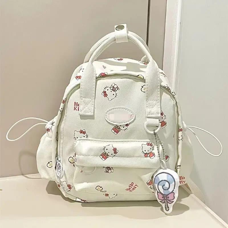 Zaino con personaggio dei cartoni animati Hello Kitty, zaino stampato per studenti, borsa a tracolla portatile economica e resistente, regalo per le vacanze