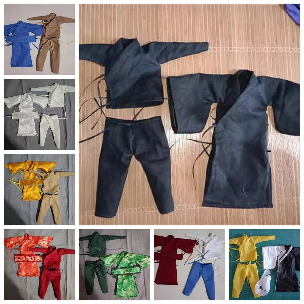 Abito Lungo Personalizzato in Scala 1/6, Costume Hanfu Cinese Maschile, Gonna Antica, Vestiti per Modellini di Soldati, Action Figure e Giocattoli