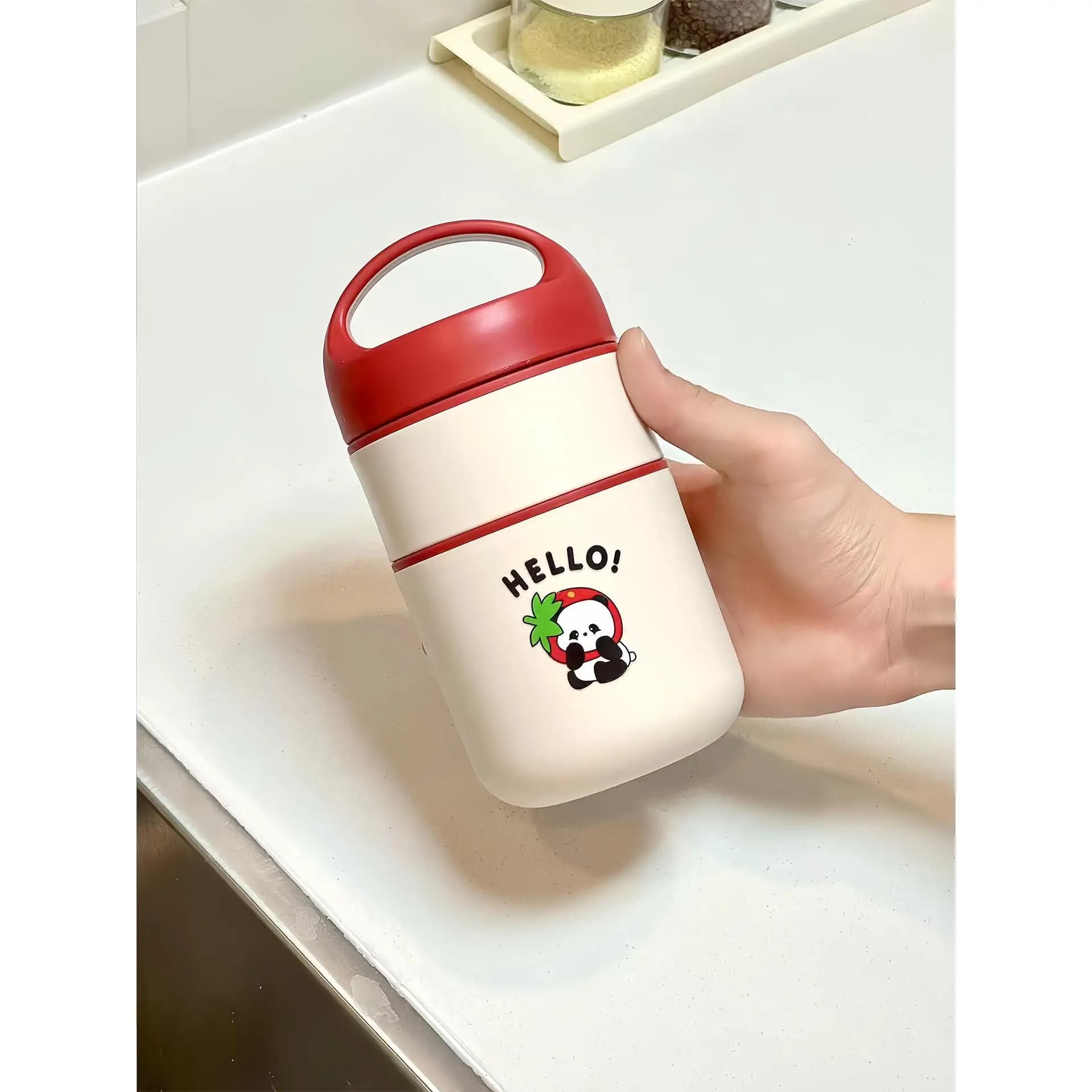 Contenitore Portatile per Pranzo in Acciaio Inox, Isolato, Adatto al Microonde, Ermetico, per Preparazione Pasti e Trasporto Cibo per Lavoratori d'Ufficio