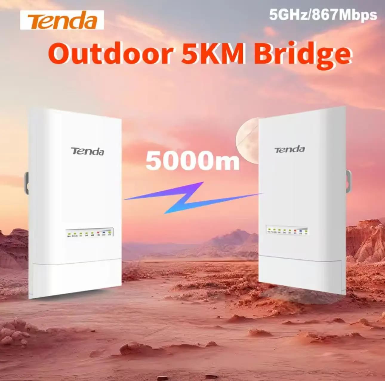 Tenda OS3 5KM 5GHz 867Mbps Outdoor CPE Wireless 5G WiFi Ripetitore Extender Router AP Punto di accesso Wi-Fi p a p Bridge