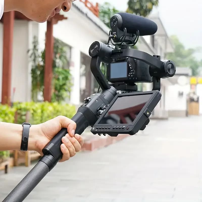 Monopiede professionale in fibra di carbonio con interfaccia da 1/4 di pollice, compatibile con DJI RS4/RS4 Pro/Ronin S/Ronin SC, Zhiyun Cr