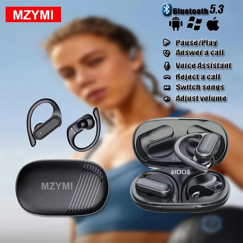 MZYMI A520 Cuffie Bluetooth TWS Auricolari wireless Ganci per l'orecchio Sport Corsa Gioco Auricolare Auricolari Hifi portatili impermeabili
