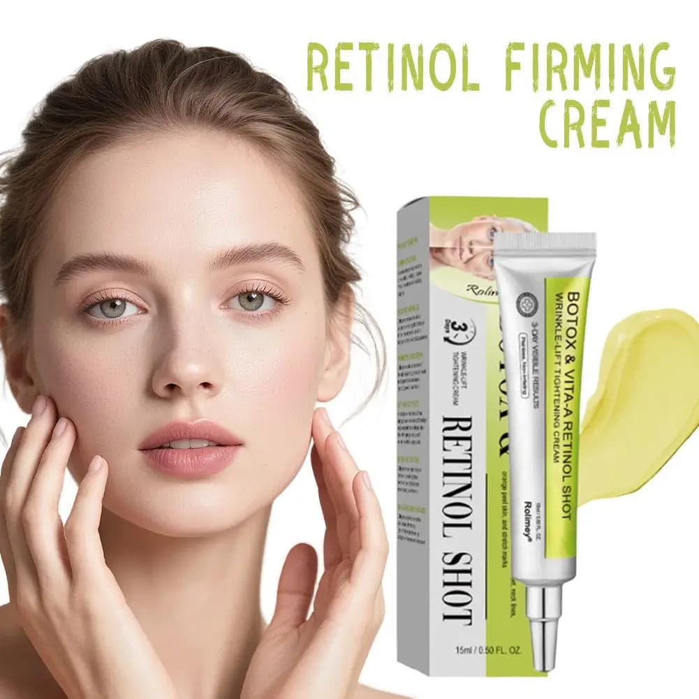 Crema Rassodante Avanzata al Retinolo, Riduzione Rughe, Rassoda la Pelle Cadente, Idratazione Profonda, Lenitiva, Senza Irritazioni, Portatile