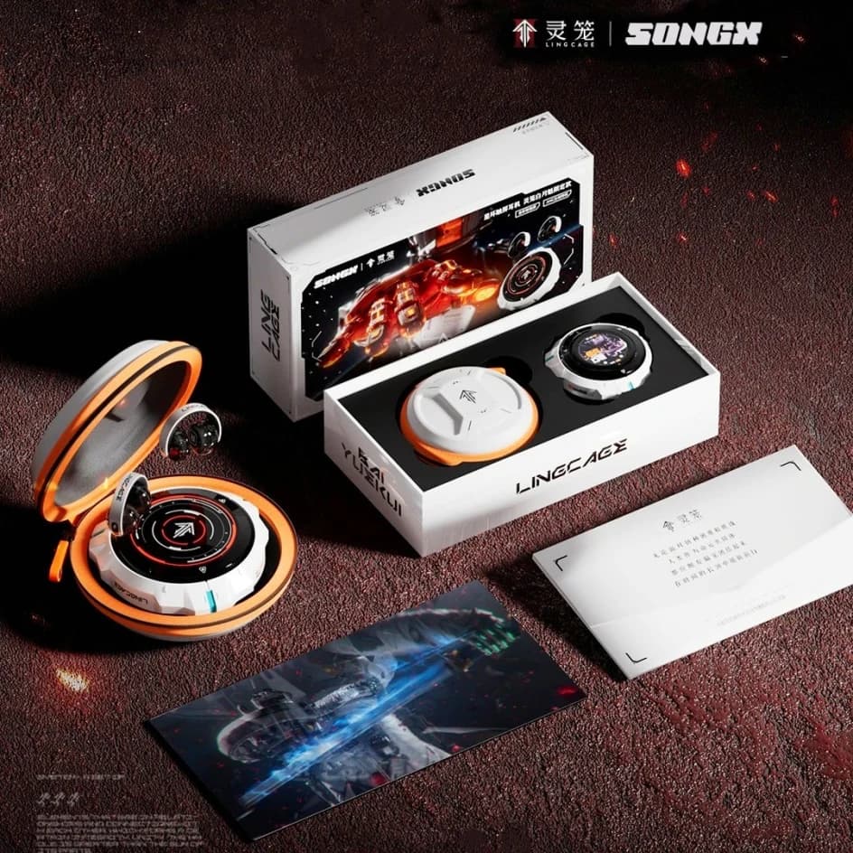 SONGX SX06PRO INCARNATION Bai Yuekui Auricolari Bluetooth con Schermo LCD a Colori Touchscreen ANC Cuffie Wireless Intelligenti per Gaming