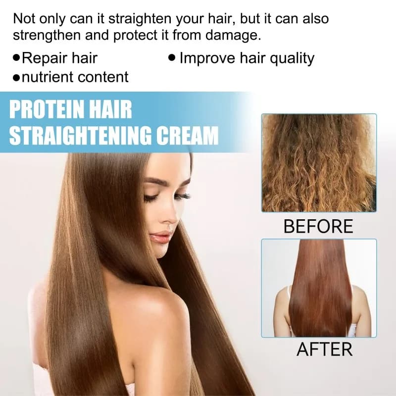 Crema Lisciante per Capelli alla Cheratina 60ml Senza Danneggiare i Capelli, Riduce il Crespo e la Secchezza, Ripristina Nutrizione e Idratazione, Cura dei Capelli