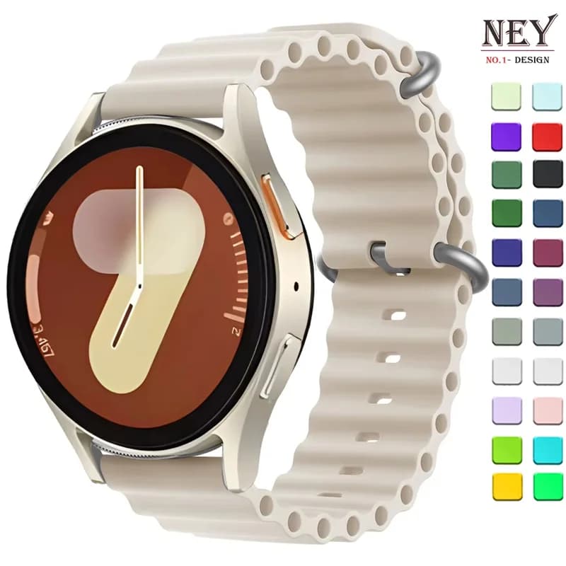 Cinturino in silicone Ocean per Samsung Galaxy Watch 7/6/4/5-Pro/active 2/6-4 cintura classica 22/20MM braccialetto Huawei GT 4-3-2 cinturino per orologio