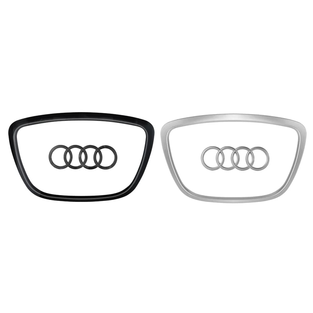 Car Steering Wheel Frame Trim Cover for AUDI A6L 2012-2018 Q5 2013-2018 A4L A3 2013-2016 Q8L A7 Q7 2011-2017 Q3 2003-2016 Emblem