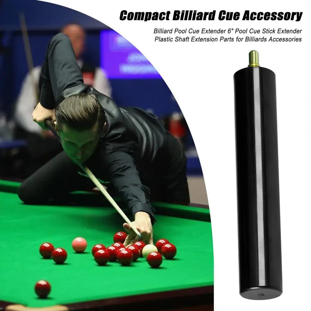 Billiard Pool Cue Extender 6inch, Pool Cue Stick Extender Plastic Shaft Extension Parts For Billiards Accessories