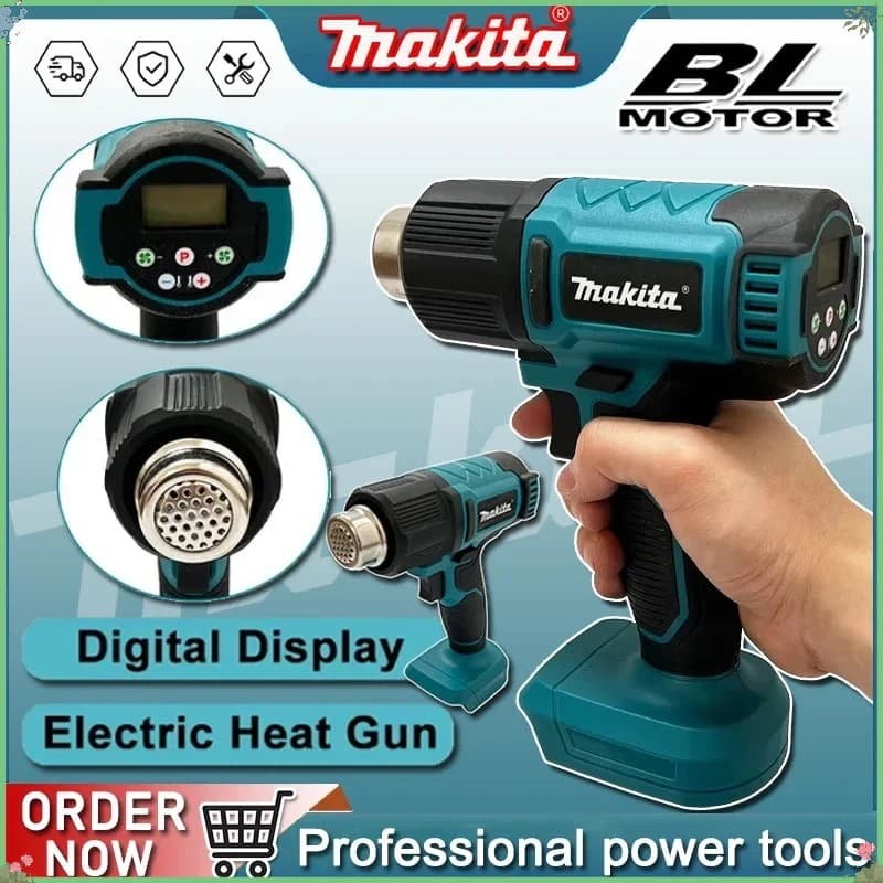 Makita 550°C Temperature Control Heat Gun Cordless Handheld Hot Air Gun With LED Display Soldering Thermal Blower