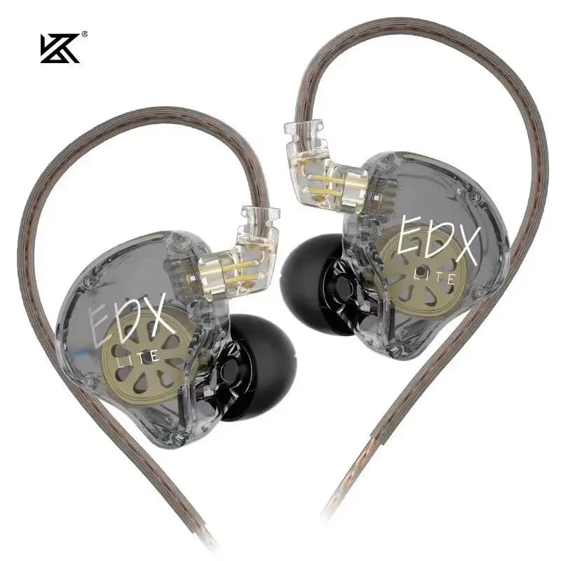 Auricolari originali KZ EDX Lite HIFI con bassi potenti, auricolari stereo per musica, auricolari in-ear IEM, monitor per palcoscenico, cuffie per gaming e sport, cuffie professionali.