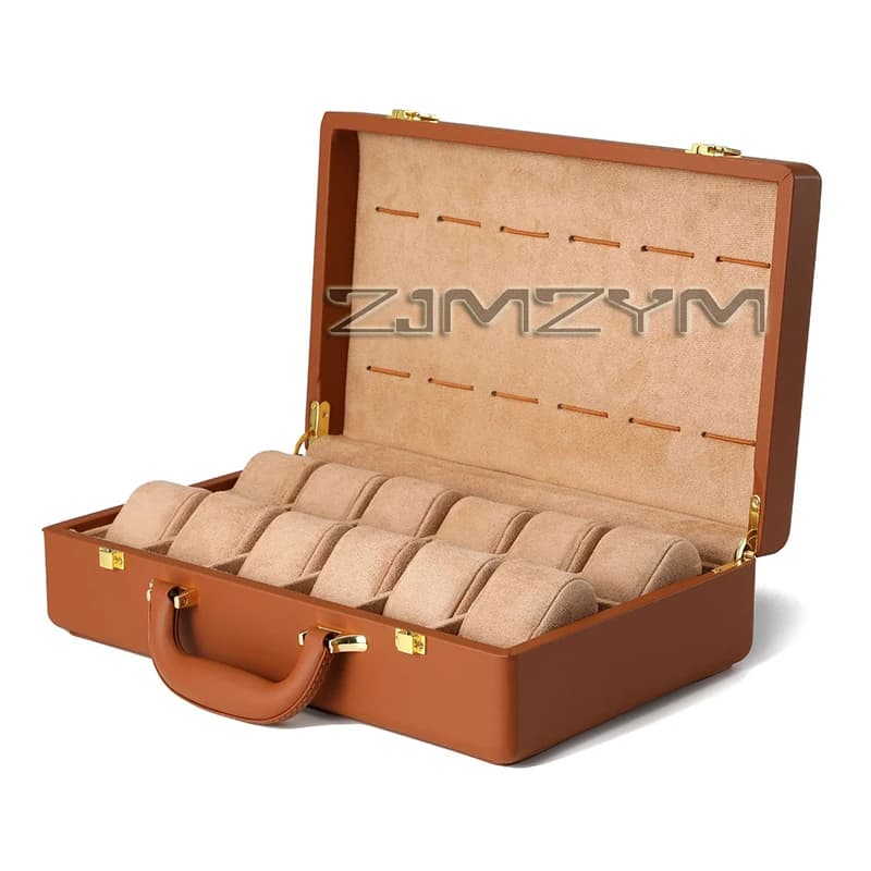 12 Slots Watch Box Mens Watches Case Travel Rolex Storage Boxes Organizer Transparent Display Holder Luxury Gift