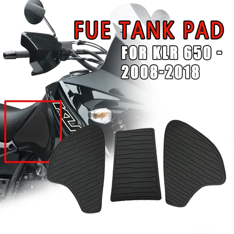 New Moto Relief of Armed Tank For Kawasaki KLR 650 KLR650 2008 2018 Decal Gas Relief Ginocchio Grip Traction Pad Tankpad