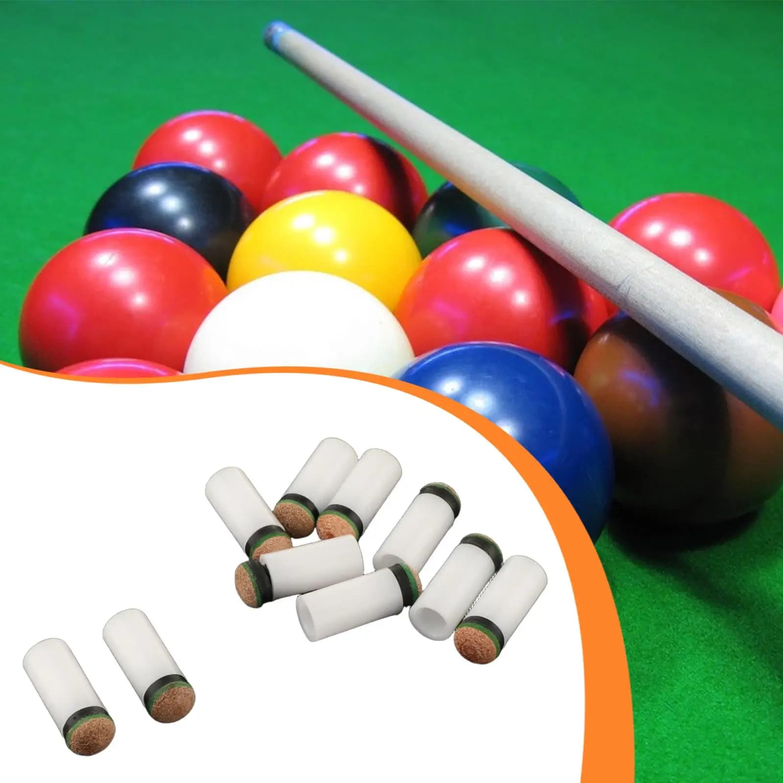 Puntali per Stecca da Biliardo Portatili con Ferrule, Facili da Installare, Parti di Ricambio Resistenti all'Usura per Accessori Stecca da Biliardo