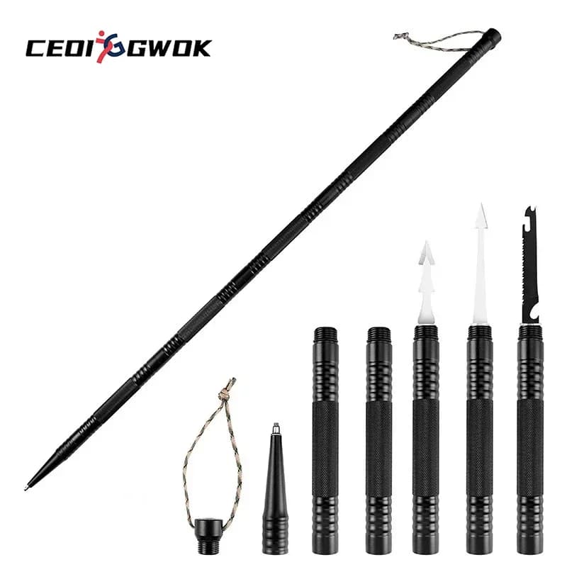 CEOI GWOK Walking Stick Passionate Aluminum Alloy Multi-accessories Light trekking poles Full trekking pole for outdoors