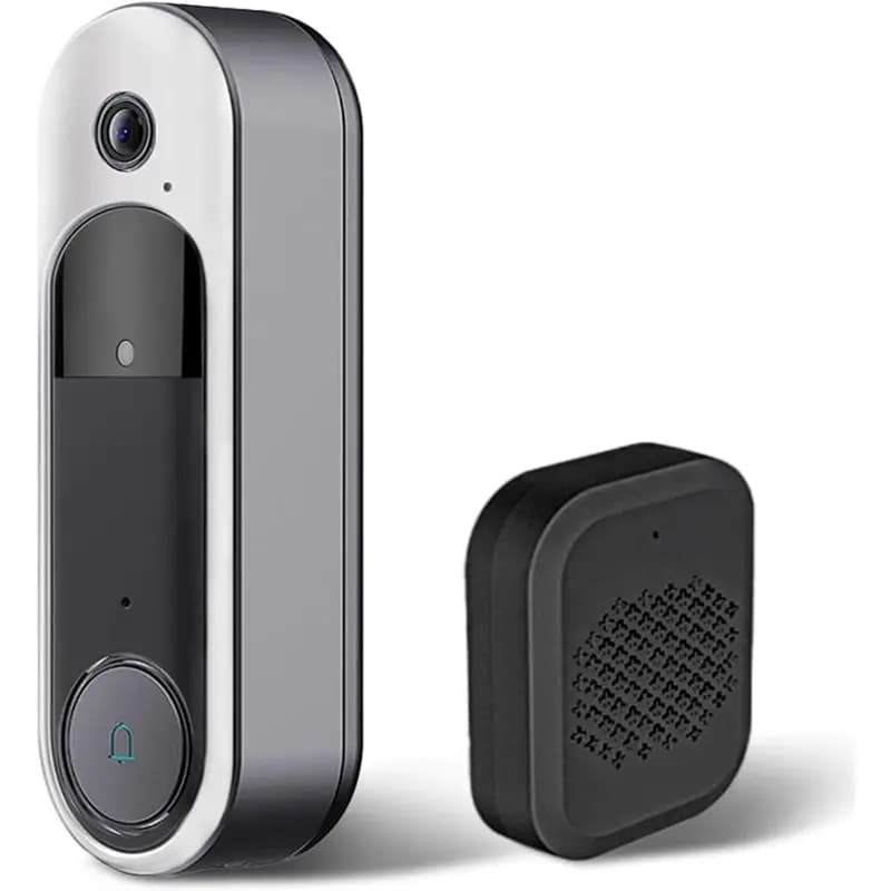 AB41-Videocitofono Wireless HD, Visione in Diretta, Audio Bidirezionale, Citofono Sicuro con Visione Notturna, Archiviazione Cloud, Solo Wi-Fi 2.4G