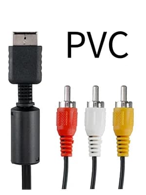 6 Feet AV to RCA Composite Replacement Cable for PS2 PS3 Sony Playstation 2 3 TV Monitor Stable Audio Video Wire Adapter