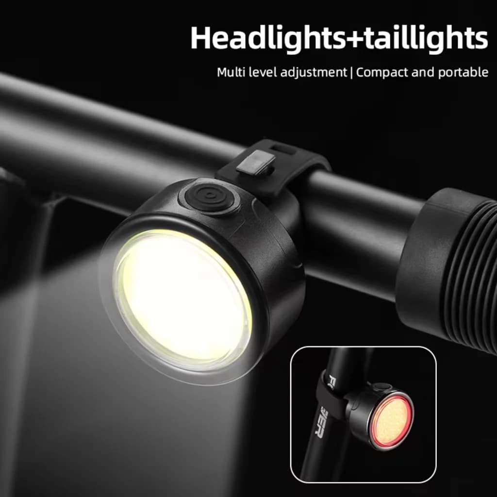 Luci anteriori per bicicletta Fanali posteriori per bici Lampada per bici MTB impermeabile Alimentata a batteria Avvertimento Luce per ciclismo Lampada posteriore per faro a LED