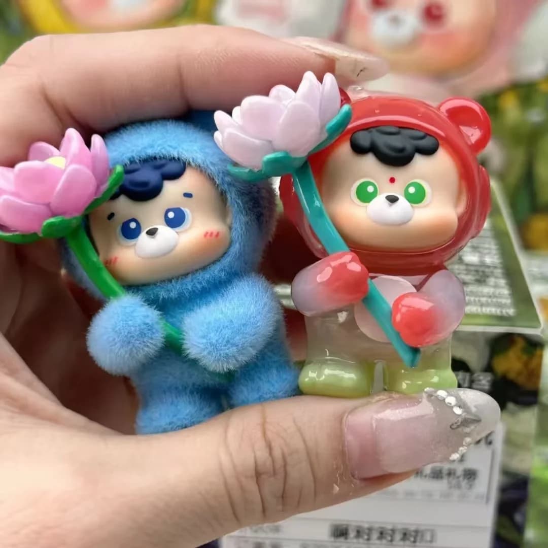 Disponibile - Mini Figure Diudiu Baby Mystery Box - Serie Your Bear Flower World - Simpatico Giocattolo da Collezione in PVC Floccato - Blind Box - Decorazione da Scrivania