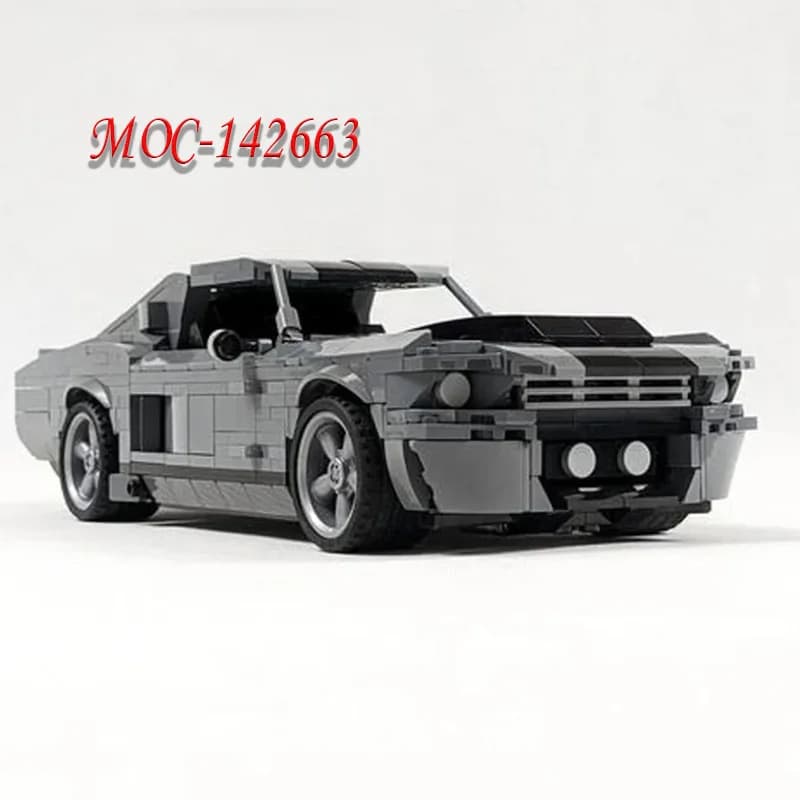 New MOC-142663 Muscle Sports Car Self-locking Building Block Model Building Puzzle Birthday Christmas Toy Gift Ornaments