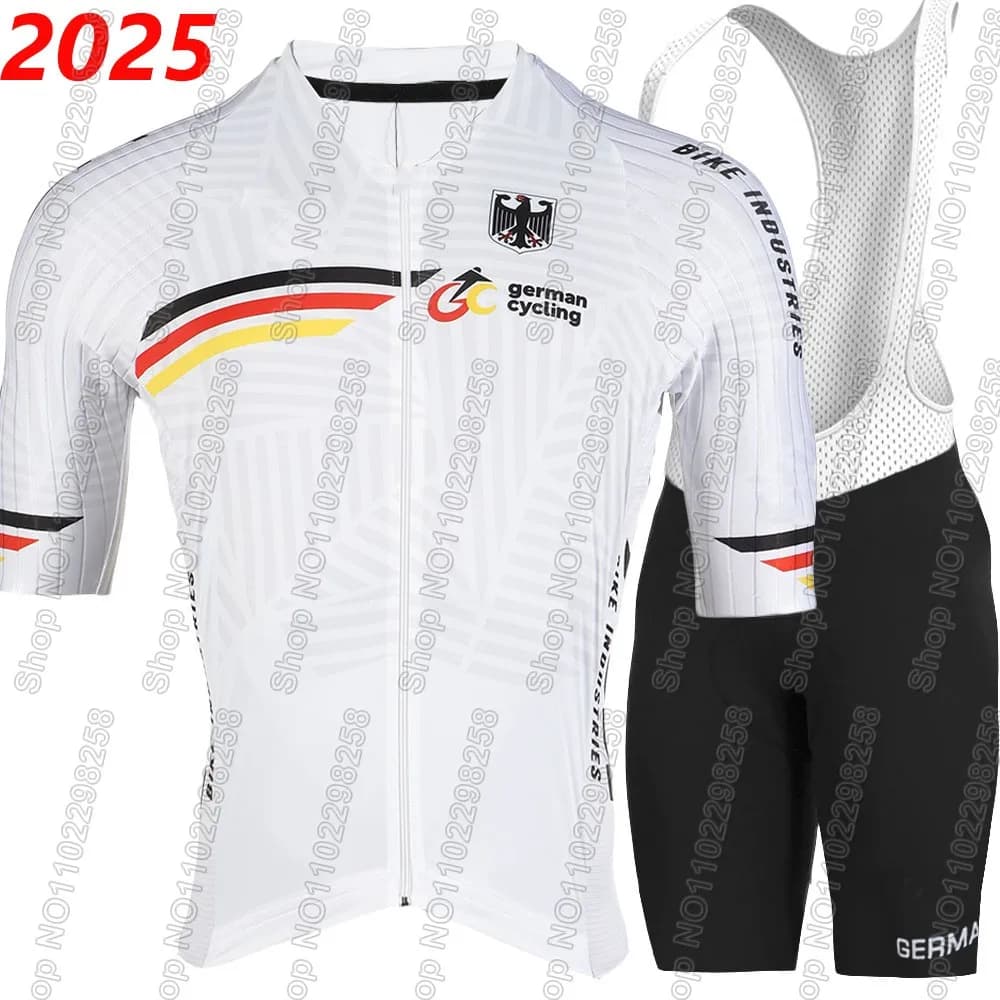 Germany National 2025 German cycling jersey Aero Set Clothing Men Kit Road Bike Shirts Complete Shorts with Bicycle Seats Clothing MTB