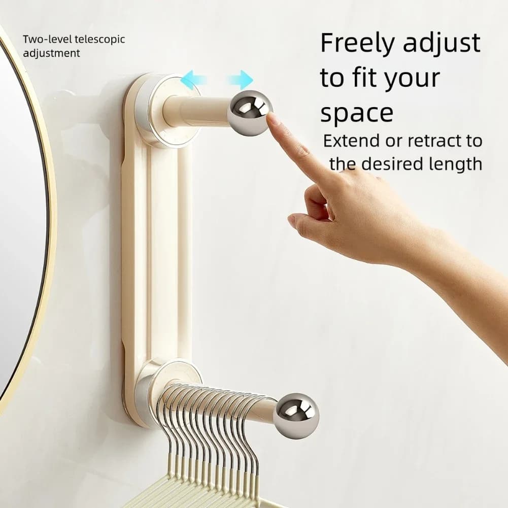 Portaoggetti per appendiabiti a ventosa: senza perforazione, parti hardware per la casa regolabili e versatili per la casa