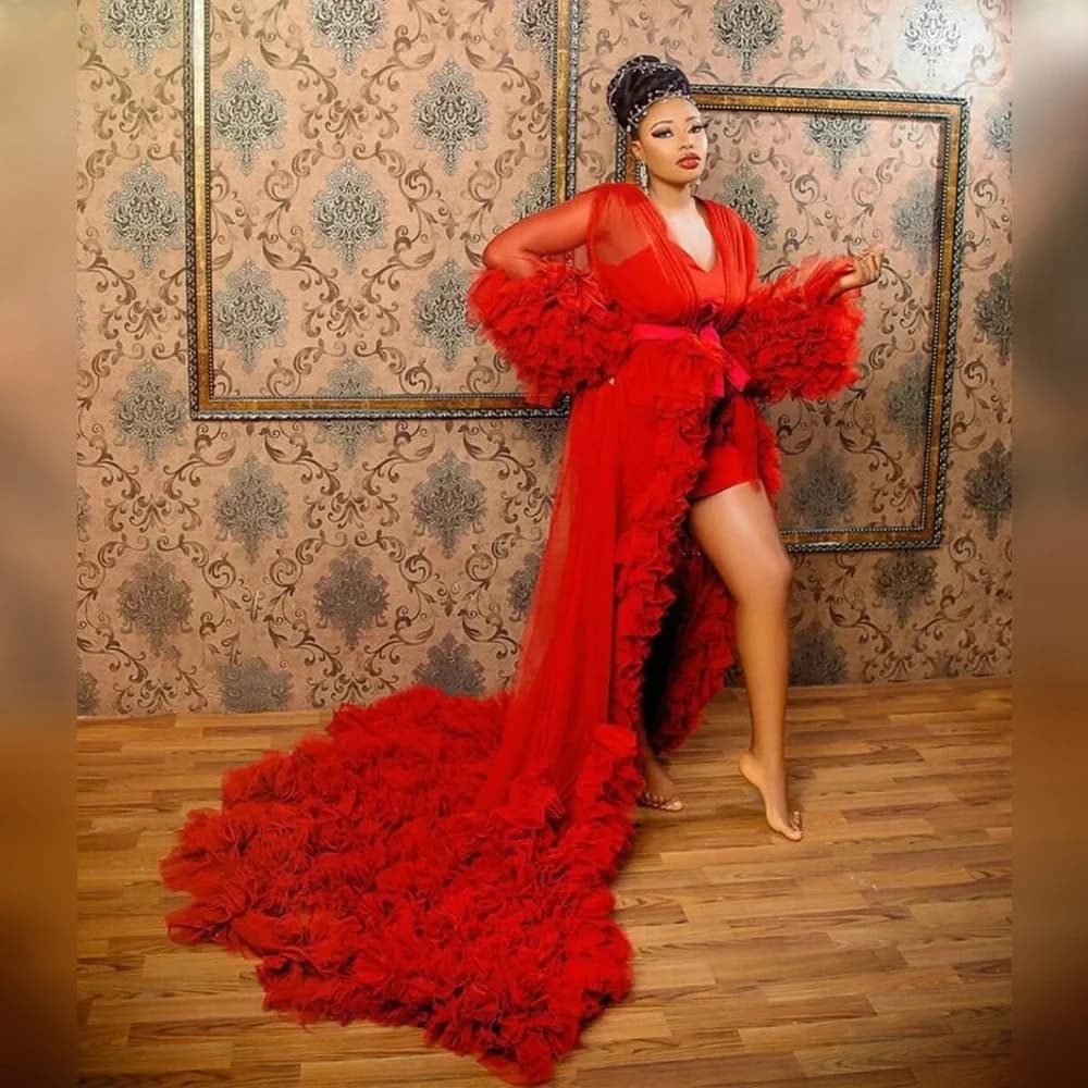 Abiti da ballo da donna personalizzati per la festa nuziale Gonne a strati Indumenti da notte Accappatoi Camicie da notte Vestaglie Abito da sposa Boudoir Kimono