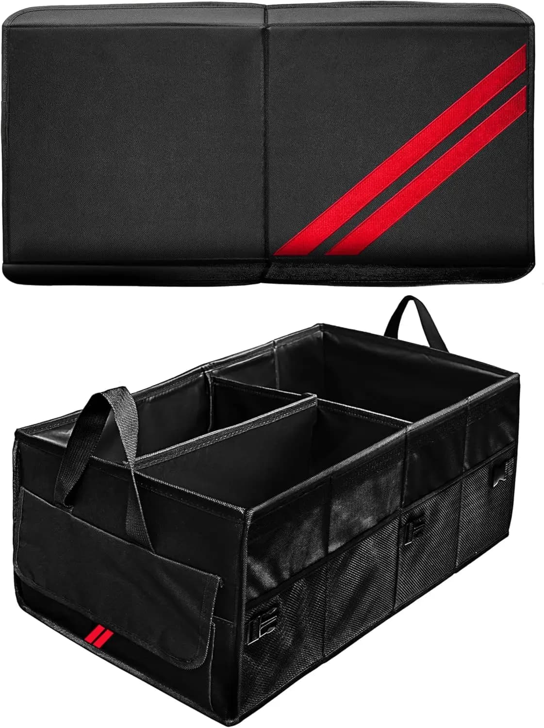 Organizer per bagagliaio auto per Dodge Charger Durango Challenger Ram, scatola portaoggetti pieghevole con 2 scomparti e base robusta.