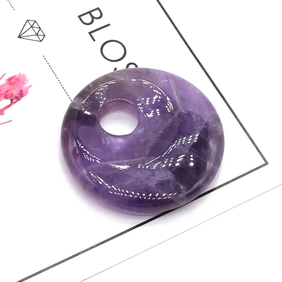 Natural Stone Beads Agate Amethyst Quartz Round 30mm Big Hole Loose Gemstone Beads For Jewelry Making Bracelets Necklaces 1pcs
