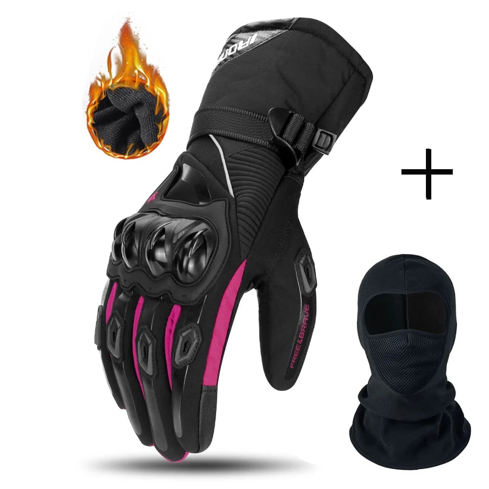 Guanti invernali per moto fuoristrada Guanti touch screen per moto Guanti antivento e passamontagna Guanti da equitazione per moto all'aperto
