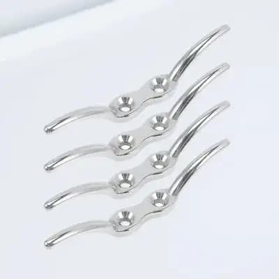 4 Pezzi Premium 316 Bitta da Molo per Barche, Kayak e Gommoni, Gancio a Muro per Corde, per Nautica e Decorazione Domestica