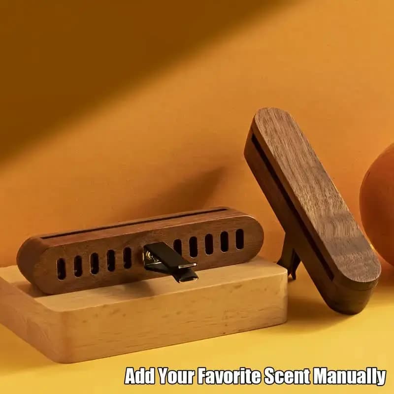 Car Wooden Magnetic Air Conditioner Aromatherapy Diffuser, Aromatherapy Diffuser, Easy to Install, No Battery, No Perfume