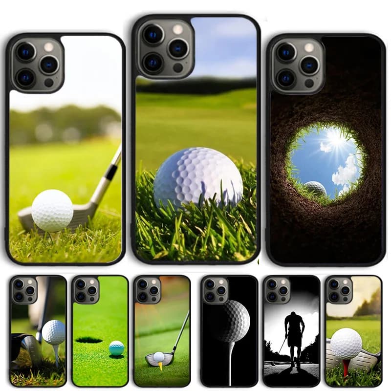 Cover per iPhone con design Campo da Golf per iPhone 17 Air 14 15 16 13 12, Cover per Apple 14 15 16 Pro Max Plus