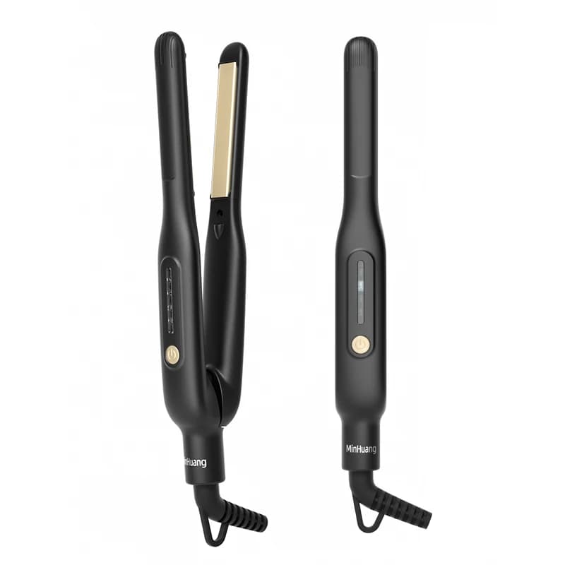 Piastra Professionale per Capelli da Uomo, Pannello Stretto 13mm, 2 in 1 per Lisciare e Arricciare, Display Anti-scottatura, Portatile, Confezione Regalo