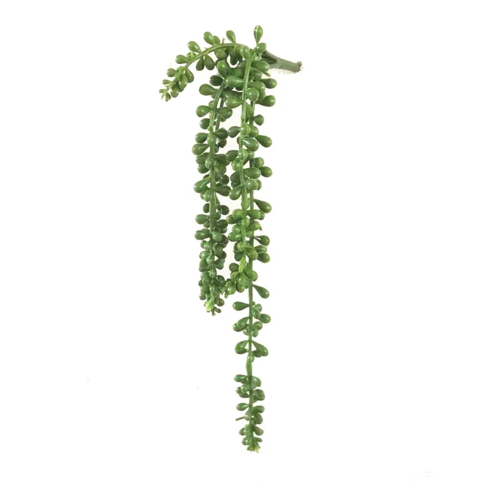 Decorazione Vivace con Piante Artificiali, Rattan Verde Pendente per Giardino e Ufficio, Simulazione Realistica di Piante Succulente Finte