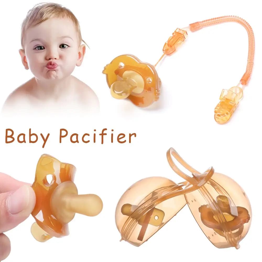 Ciuccio in Silicone per bambini Baby All Silicone Super Soft neonato Comfort ciuccio Sleep Set di prodotti per neonati