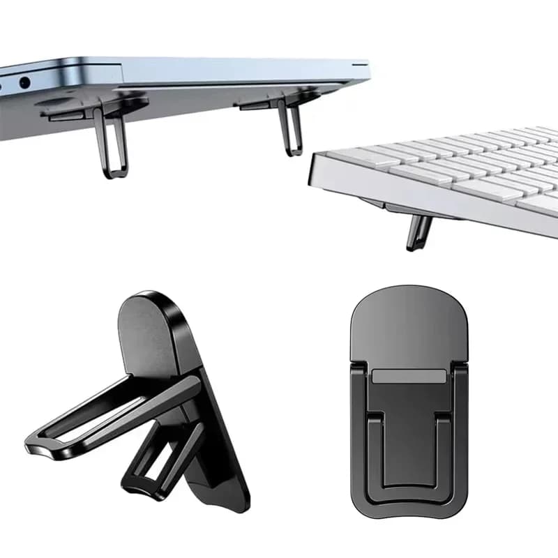 Supporto Pieghevole Regolabile per Laptop, Gambe Ultra-Sottili Portatili per Macbook e Notebook, Piedini di Raffreddamento Invisibili