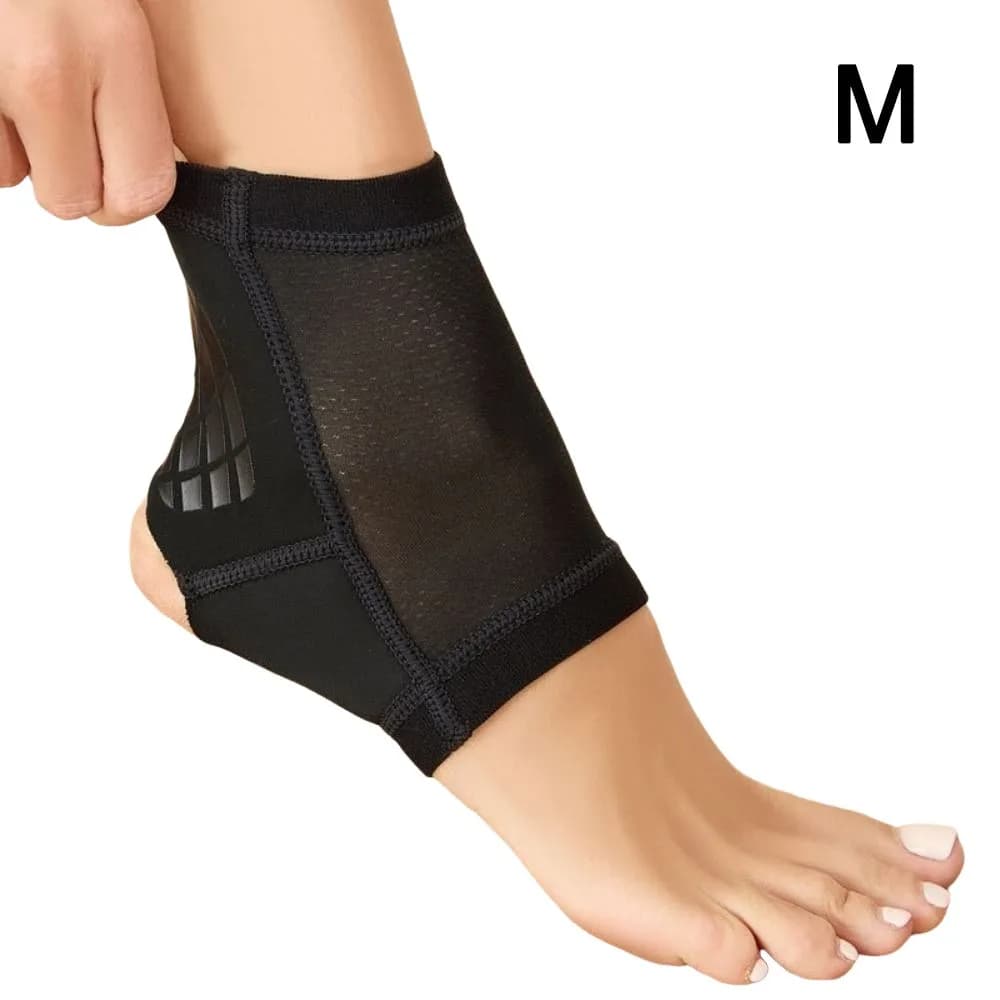 Supporto per Caviglia in Nylon con Cinghie Regolabili, Protezione per Arco Plantare, Elastico e Traspirante, per Basket