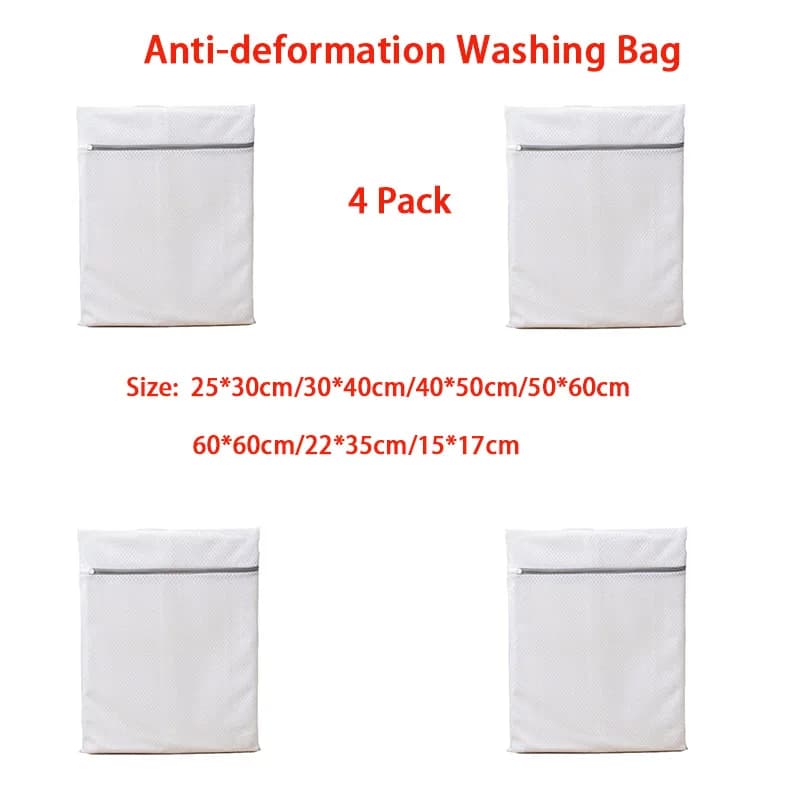 Mesh Laundry Bags 90g Honeycomb Fabric Anti-deformation Washing Bag Durable Clothes Sweater Shoe Wash Net Bag 4 Pack