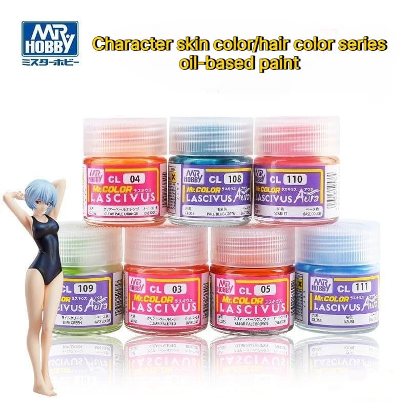Mr.Hobby 10/18ML Oil Paint GK Figure Doll Skin Hair Color Series Model Paint Figure Skin Tone Pigment for Character Coloring