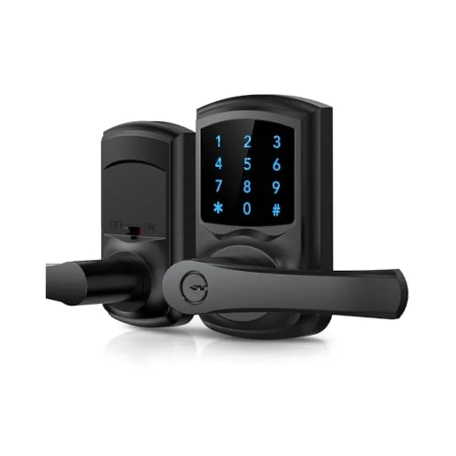 Serratura Intelligente Senza Chiave per Porta d'Ingresso con Tastierino e Maniglia Touchscreen a Commutazione Rapida per Passaggio