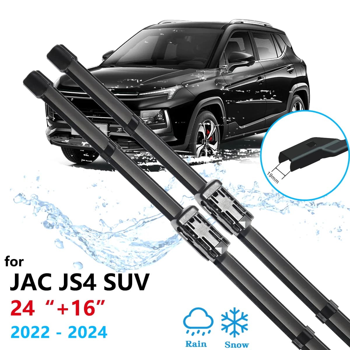 Per JAC JS4 SUV 2022 2023 2024 Anteriore Posteriore Spazzole Tergicristallo Pioggia Spazzola Finestre di Ricambio Finestra di Pulizia Auto Ricambi Auto Accessori