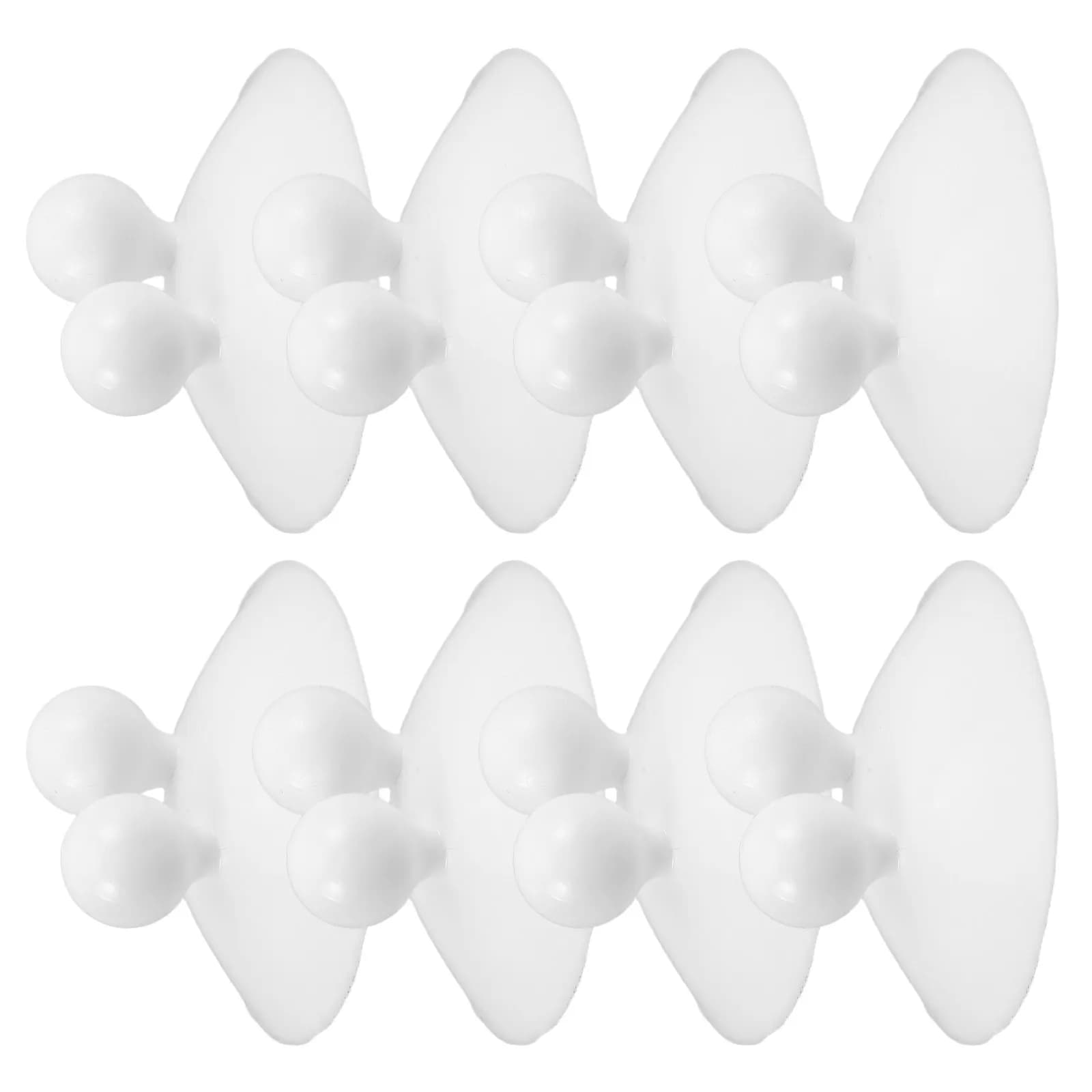 8Pcs Toothbrush Holder Suction Cup Minimalist Toothbrush Organizer No-Drill Wall Mounted for Bathroom Kitchen Razor Storage